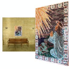 Grace of God Jesus Mosaic Wall Hanging